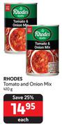 Rhodes Tomato And Onion Mix-410g Each