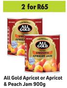 All Gold Apricot Or Apricot & Peach Jam 900g- For 2