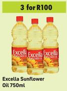 Excella Sunflower Oil 750ml- For 3
