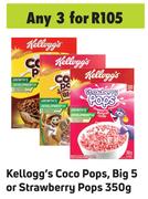 Kellogg's Coco Pops, Big 5 Or Strawberry Pops 350g- For Any 3