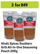 Hinds Spices Southern Grill All-In-One Seasoning Pouch 200g- For 3