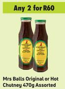 Mrs Balls Original Or Hot Chutney 470g Assorted- For Any 2