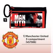 Manchester United 3 Compartment Pencil Case 457386-Each