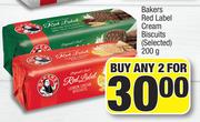Bakers Red Label Cream Biscuits(Selected)-For Any 2 x 200g