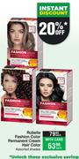 Rubella Fashion Color Permanent Cream Hair Color Assorted Shades-Each
