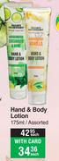 Nature's Nourishment Hand & Body Lotion Assorted-175ml Each