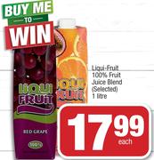 Liqui Fruit 100% Fruit Juice Blend (Selected)-1Ltr Each