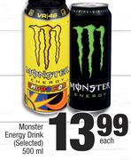 Monster Energy Drink (Selected)-500ml Each