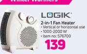 Logik 2-In-1 Fan Heater 576700