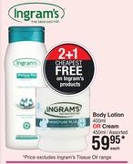 Ingram's Body Lotion 400ml Or Cream 450ml Assorted-Each