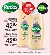 Radox Foam Bath Assorted-500ml Each