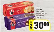 Bakers Red Label Cream Biscuits (Assorted)-For Any 2 x 200g