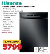 Hisense 15 Place Black Dishwasher H15DTG