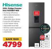 Hisense 222L Fridge Freezer Inox H310BIT-WD
