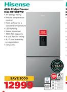 Hisense 463L Fridge Freezer Inox H610BSWD