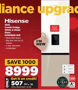 Hisense 350L Combi Fridge White & Khaki Glass H450BDK-WD