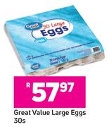 Great Value Large Eggs-30's Tray