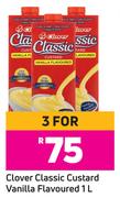 Clover Classic Custard Vanilla Flavoured-For 3 x 1Ltr