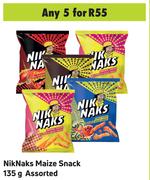 NikNaks Maize Snack 135 g Assorted- For Any 5