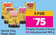 Pamper Chunks In Gravy Or Jelly Assorted-For 5 x 385g
