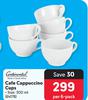 Continental Cafe Cappuccino Cups-Per 6 Pack