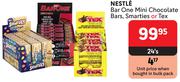 Nestle Bar One Mini Chocolate Bars, Smarties Or Tex-24's