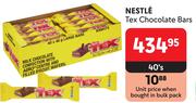 Nestle Tex Chocolate Bars-40's