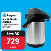 Regent 3L Vacuum Airport-Each