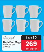 Continental Flash Euro Mugs-Per 6 Pack