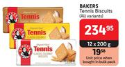 Bakers Tennis Biscuits (All Variants)-12 x 200g