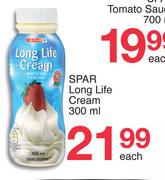 Spar Long Life Cream-300ml Each