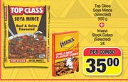 Top Class Soya Mince 500g + Imana Stock Cubes 24-Per Combo