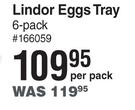 Lindt Lindor Eggs Tray 6 Pack-Per Pack