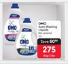 Omo Auto Washing Liquids (All Variants)-For 2 x 3L