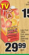 Liqui Fruit 100% Fruit Juice Blend-2Ltr Each