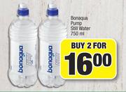Bonaqua Pump Still Water-For 2 x 750ml