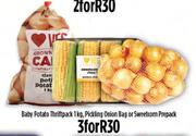 Baby Potato Thriftpack 1kg, Pickling Onion Bag Or Sweetcorn Prepack-For 3
