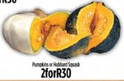 Pumpkins Or Hubbard Squash-For 2