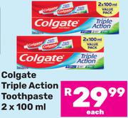 Colgate Triple Action Toothpaste-2 x 100ml