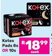 Kotex Pads (8's Pack Or 10's Pack)-Each