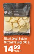 Sliced Sweet Potato In Microwave Bags-500g Each