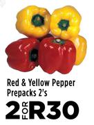 Red & Yellow Pepper Prepacks-For 2 x 2's Pack