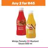 Wimpy Tomato Or Mustard Sauce-For Any 2 x 500ml