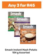Smash Instant Mash Potato Assorted-For Any 3 x 104g
