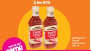 Wellington's Sweet Chilli Sauce-For 2 x 700ml