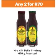 Mrs H.S Ball's Chutney Assorted-For Any 2 x 470g