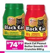 Black Cat Peanut Butter Smooth Or Crunchie-800g Each
