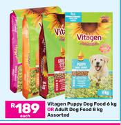 Vitagen Puppy Dog Food 6Kg Or Adult Dog Food 8Kg Assorted-Each
