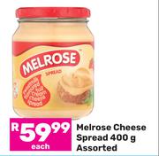 Melrose Cheese Spread Assorted-400g Each