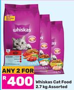 Whiskas Cat Food Assorted-For 2 x 2.7Kg